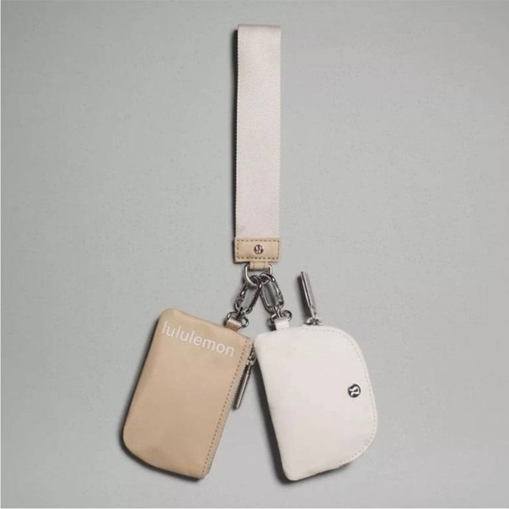LULULEMON Dual Pouch Wristlet in trench &
white opal